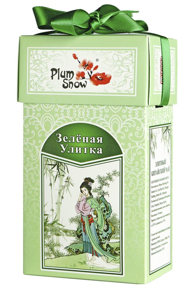 Чай зеленый Plum Snow зеленая улитка с жасмином 100г